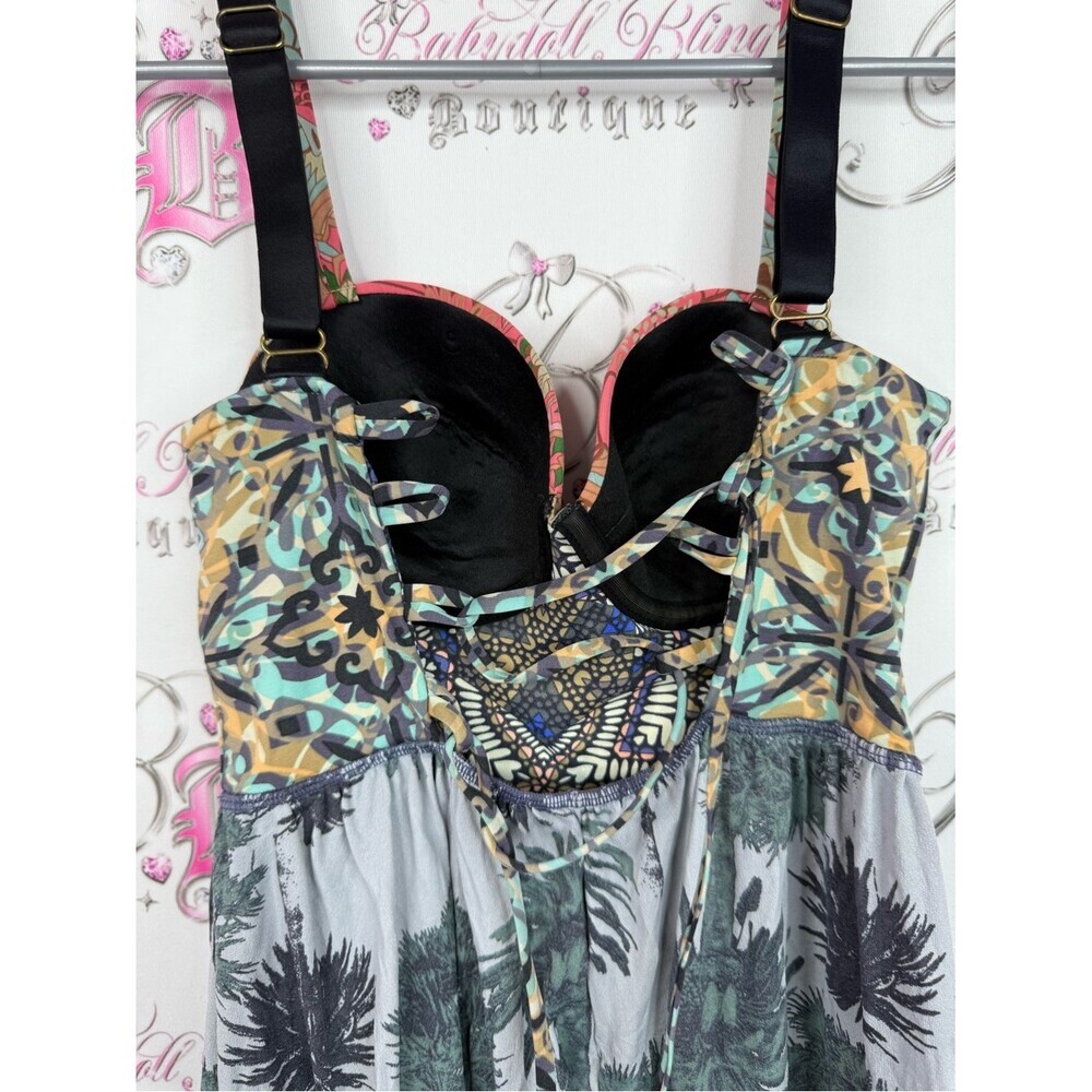 Maaji mini dress Multicolor Bustier Palm-Print Sundress - Picture 7 of 12